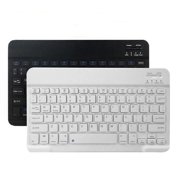 YS-001 7-8 inch Tablet Phones Universal Mini Wireless Bluetooth Keyboard, Style:with Bluetooth Mouse(White)