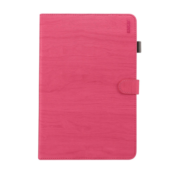ENKAY Wood Texture Horizontal Flip Leather Case for Galaxy Tab S4 10.5 T830 / T835, with Holder & Sleep / Wake-up Function (Rose Red)