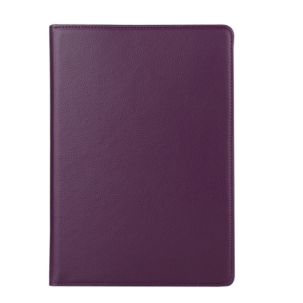 Litchi Texture Horizontal Flip 360 Degrees Rotation Leather Case for iPad Pro 12.9 inch (2018) ?with Holder(Purple)