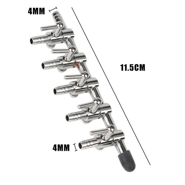 Fish Tank Oxygen Pipe Stainless Steel Distributor Oxygen Regulating Valve, Specification: Five Heads