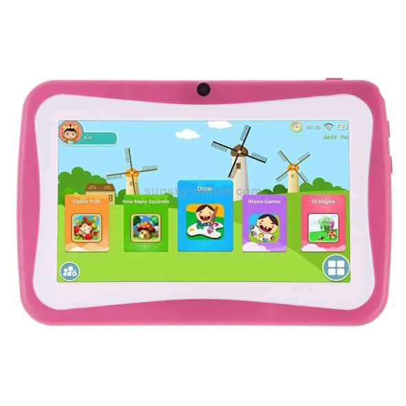 Kids Education Tablet PC, 7.0 inch, 1GB+16GB, Android 4.4.2 RK3126 Quad Core 1.3GHz, WiFi, TF Card up to 32GB, Dual Camera(Pink)