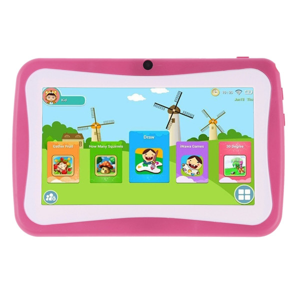 Kids Education Tablet PC, 7.0 inch, 1GB+16GB, Android 4.4.2 RK3126 Quad Core 1.3GHz, WiFi, TF Card up to 32GB, Dual Camera(Pink)