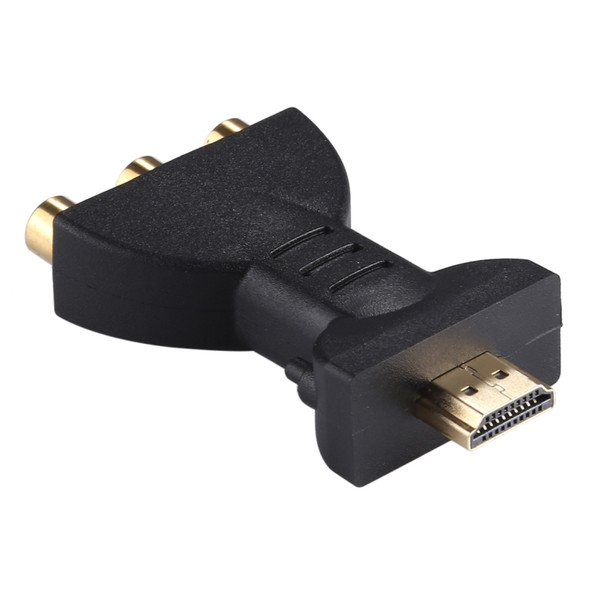 Gold-plated HDMI Male to 3 RGB RCA Video Audio Adapter AV Component Converter for DVD Projector