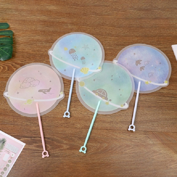 10 PCS Cartoon Summer Hand Fan Plastic Portable Handheld Cool Fan, Color:Random Color Delivery(537A)