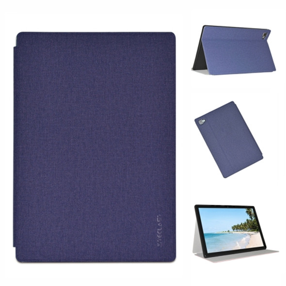 For Teclast P20HD / M40 Business Style Horizontal Flip PU Leather Protective Case with Holder(Blue)