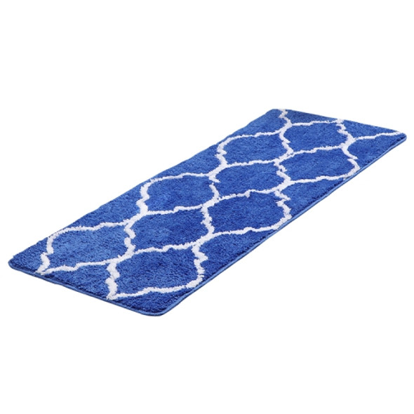 Microfiber Washable Mat Non-Slip Bath Carpets for Bathroom, Size:50x80cm(Blue)