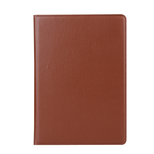Litchi Texture Horizontal Flip 360 Degrees Rotation Leather Case for iPad Pro 12.9 inch (2018) ?with Holder(Brown)