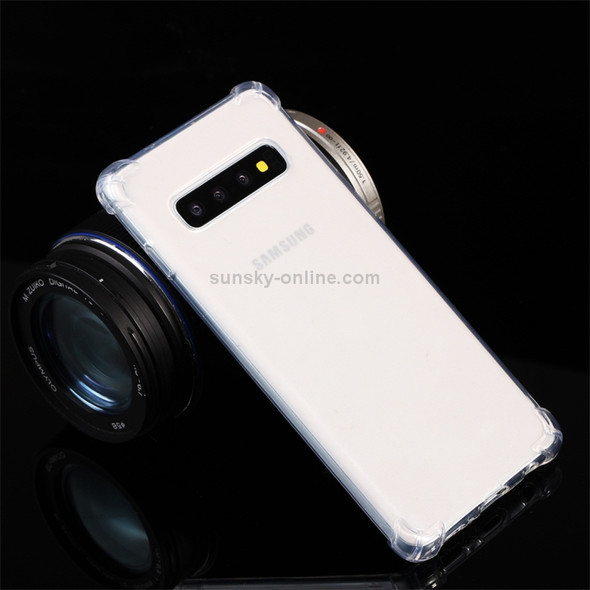 Shockproof TPU Protective Case for Galaxy S10 (Transparent)