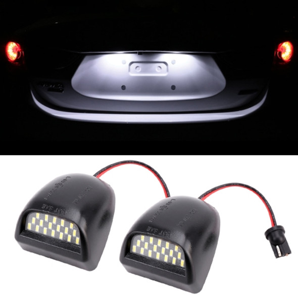 2 PCS DC 12V 3W 150LM 6000K LED License Plate Light 18LEDs SMD-4014 Bulbs Lamps for Chevrolet