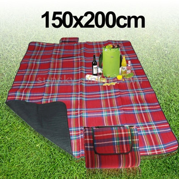 200x150cm Red Outdoor Beach Camping Mat Picnic Blanket(Red)