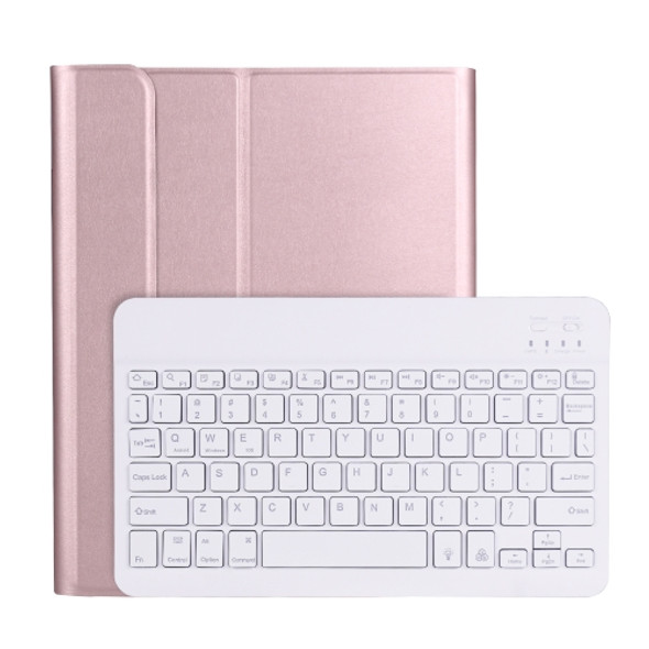 A098BS Detachable Ultra-thin Backlight Bluetooth Keyboard Protective Case for iPad Air 4 10.9 inch (2020), with Stand & Pen Slot(Rose Gold)