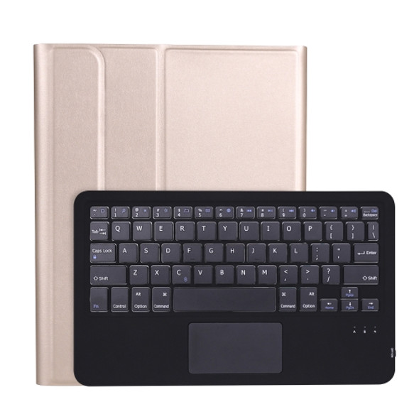 A098B-A Detachable ABS Ultra-thin Bluetooth Keyboard + TPU Protective Case for iPad Air 4 10.9 inch (2020), with Stand & Pen Slot & Touch(Gold)