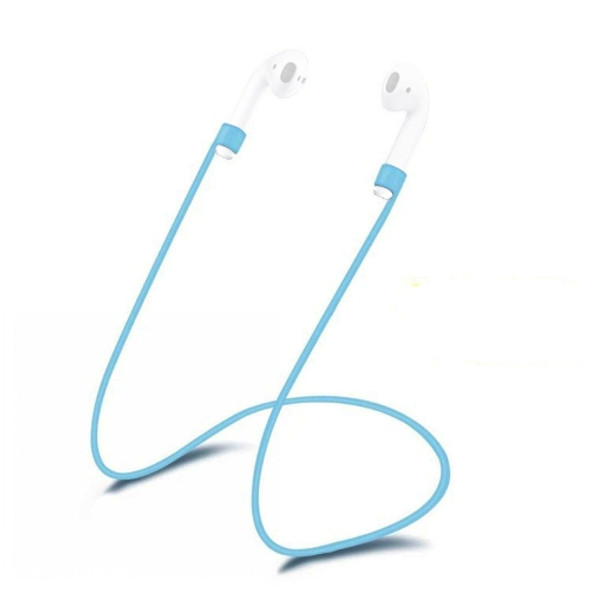 Wireless Bluetooth Earphone Anti-lost Strap Silicone Unisex Headphones Anti-lost Line for Apple AirPods, Cable Length: 60cm(Blue)