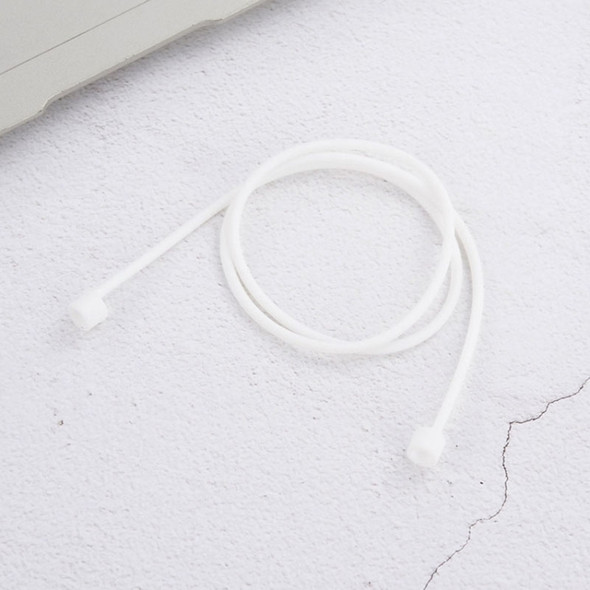 Wireless Bluetooth Earphone Anti-lost Strap Silicone Unisex Headphones Anti-lost Line for Apple AirPods, Cable Length: 60cm(White)