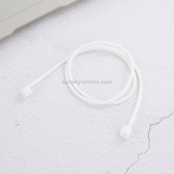 Wireless Bluetooth Earphone Anti-lost Strap Silicone Unisex Headphones Anti-lost Line for Apple AirPods, Cable Length: 60cm(White)