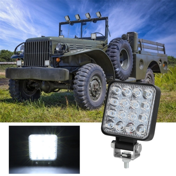 D0038 11.2W 10-30V DC 6000K 3 inch 16 LEDs Square Offroad Truck Car Driving Light Work Light Spotlight Fog Light