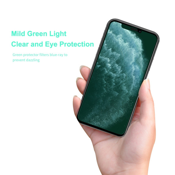 For iPhone 11 Pro / XS / X ENKAY Hat-Prince 0.26mm 9H 6D Curved Full Screen Eye Protection Green Film Tempered Glass Protector