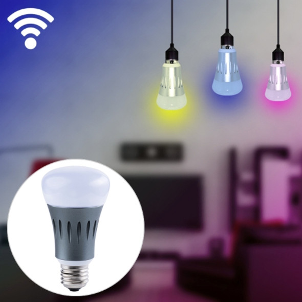 E27 7W White Light+RGB Smart LED Light Bulb, WiFi 2.4GHz Works with Alexa & Google Home, FCC / CE / RoHS Certificated, AC 85-265V