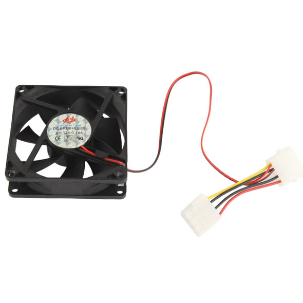 8cm PC Case Cooler Fan - 4 pin Molex(Black)