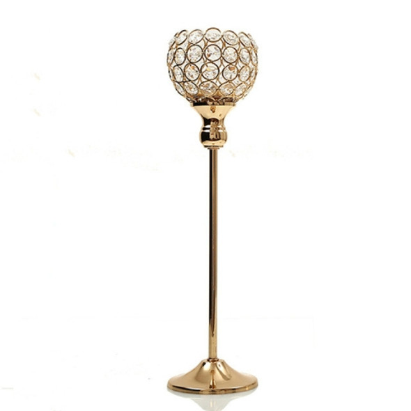 Creative Single Head Gold Crystal Candlestick Decoration Hotel Decoration Candle Holder Creative Crafts, Size:48cm