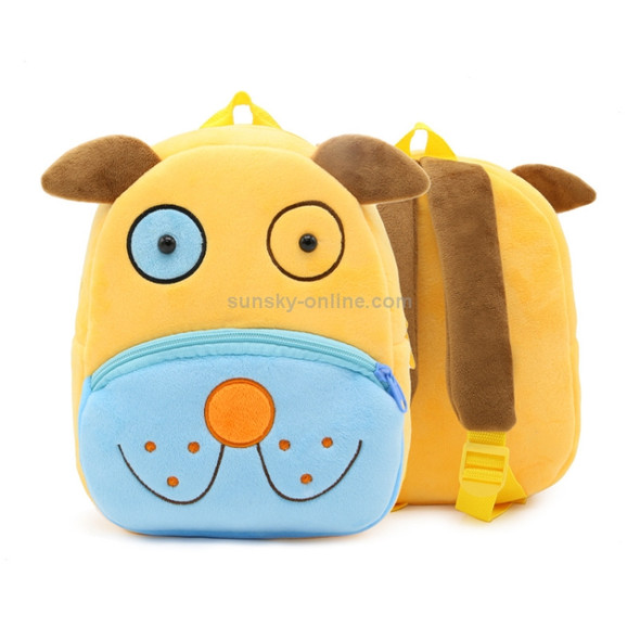 Kids 3D Animal Velvet Backpacks Children Cartoon Kindergarten Toys Gifts School Bags(Dog)