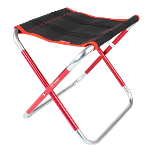 CLS Large 7075 Aluminum Alloy Outdoor Folding Stool Portable BBQ Fishing Folding Chair, Size: 30x25x31cm(Red)