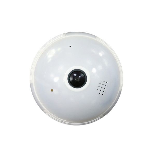 B2-R 2.0 Million Pixels 360-degrees Panoramic Lighting Monitoring Dual-use Infrared Dual Light WiFi Network HD Bulb Camera, Support Motion Detection & Two-way voice, Specification:Host+64G Card(White)