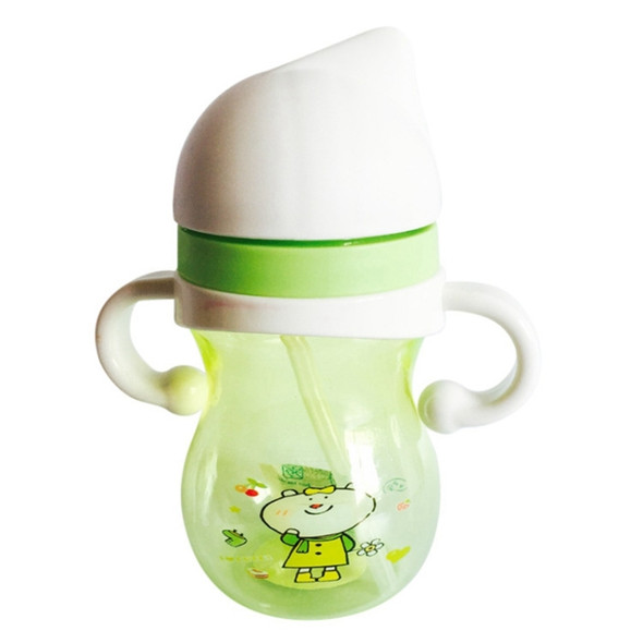 Children Portable Water Cup With Anti-Fall Cup(Green)