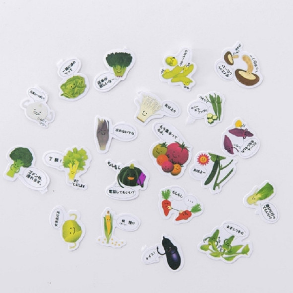2 Packs Hand Account Sticker Animal Series Castle Sticker Cutbook Making Material(Vegetable Paradise)
