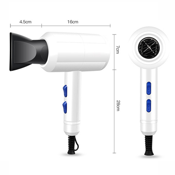 Home Student Dormitory Negative Ion Hair Care Hammer Hair Dryer, CN Plug(White)