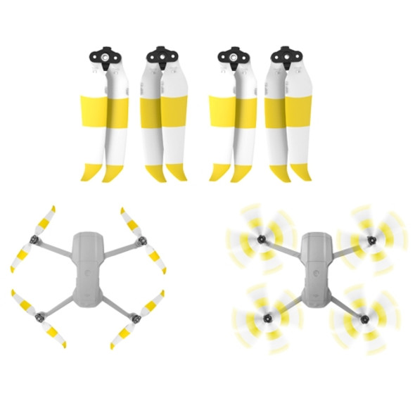 2 Pairs Sunnylife 7238F-2C For DJI Mavic Air 2 Double-sided Two-color Low Noise Quick-release Propellers(Yellow White)