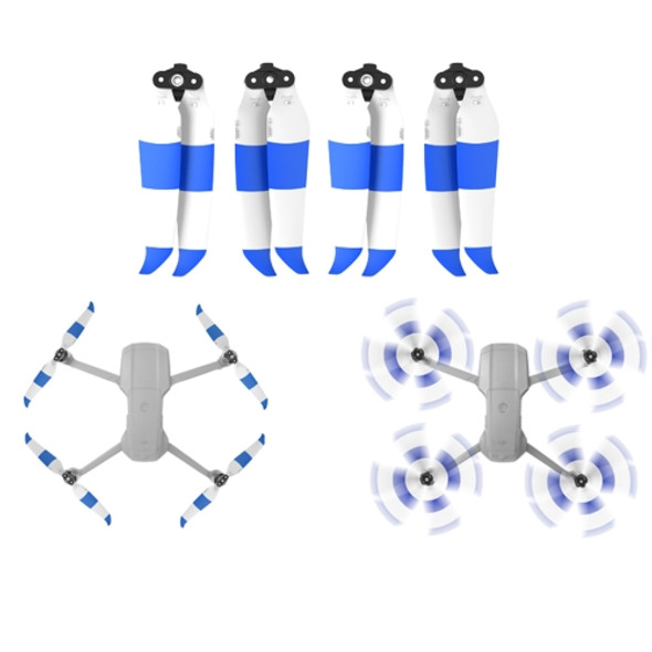 2 Pairs Sunnylife 7238F-2C For DJI Mavic Air 2 Double-sided Two-color Low Noise Quick-release Propellers(Blue White)