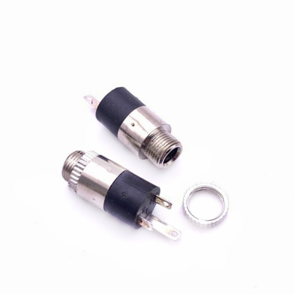 50 PCS Headphone Jack 3.5 Audio Jack 3-pin with Nut Vertical Dual-channel ROHS