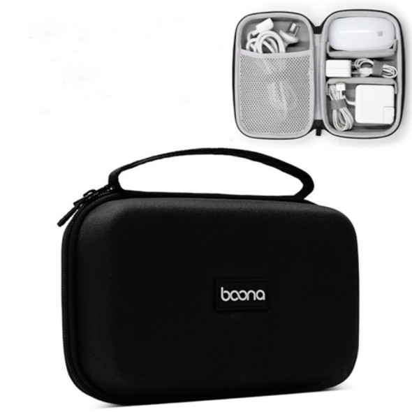 Power Adapter Headset Data Cable Portable Storage Bag For Macbook Air/Pro Notebook(Black)