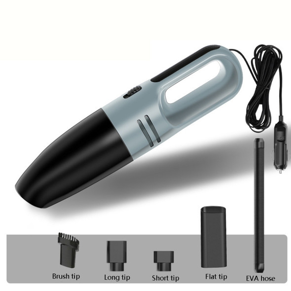 Car Handheld Portable Vacuum Cleaner Small Car Vacuum Cleaner Wired Black Gray