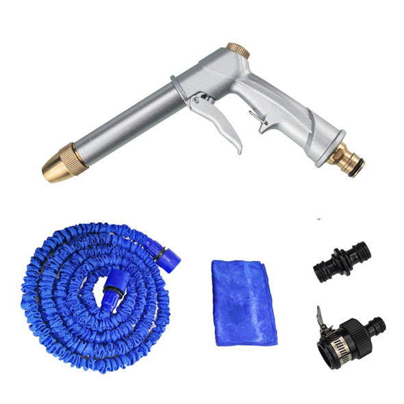 Car / Household Portable High Pressure Wash Water Gun Garden Irrigation Set(Silver)