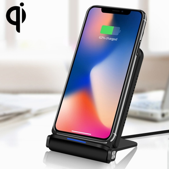 Q200 5W ABS + PC Fast Charging Qi Wireless Fold Charger Pad, For iPhone, Galaxy, Huawei, Xiaomi, LG, HTC and Other QI Standard Smart Phones(Black)