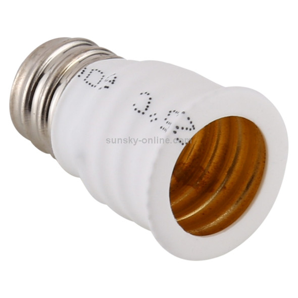 E12 to E14 Light Lamp Bulbs Adapter Converter (White)