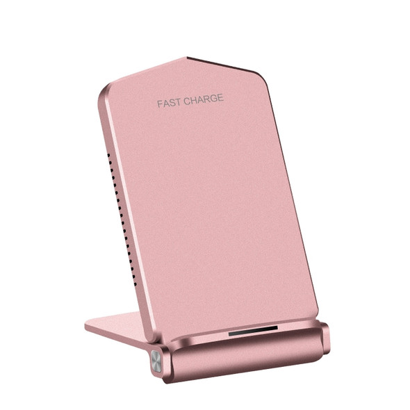 Q200 5W ABS + PC Fast Charging Qi Wireless Fold Charger Pad, For iPhone, Galaxy, Huawei, Xiaomi, LG, HTC and Other QI Standard Smart Phones(Rose Gold)