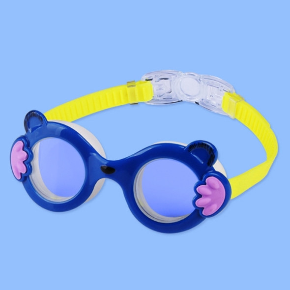 JIEHU JH8560 Children Waterproof and Anti-fog Cartoon Cat Shape Swimming Goggles(Blue Yellow)