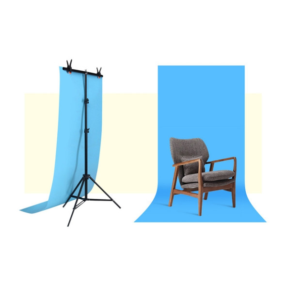 100x200cm T-Shape Photo Studio Background Support Stand Backdrop Crossbar Bracket Kit with Clips, No Backdrop