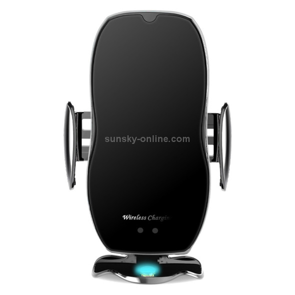 H9 QC3.0 Infrared Induction Magnetic Car Wireless Charging Mobile Phone Holder with Micro USB + 8 Pin + Type-C / USB-C Magnetic Connector(Black)