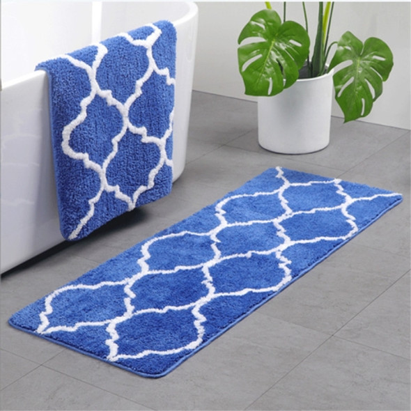 Microfiber Washable Mat Non-Slip Bath Carpets for Bathroom, Size:45x120cm(Blue)