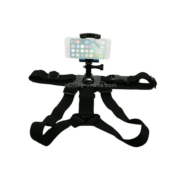 Chest Fixed Strap Mobile Phone Holder for 4-6.5 inch Mobile Phone