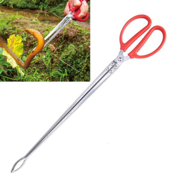 4 PCS Rice Eel Clip Lobster Tongs Rice Eel Clip Crab Loach Pliers Fish Control Garbage Clip, Size:62cm, Style:Elbow
