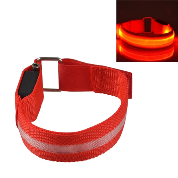 Red Nylon Night Sports LED Light Armband Light Bracelet, Specification:USB Charging Version