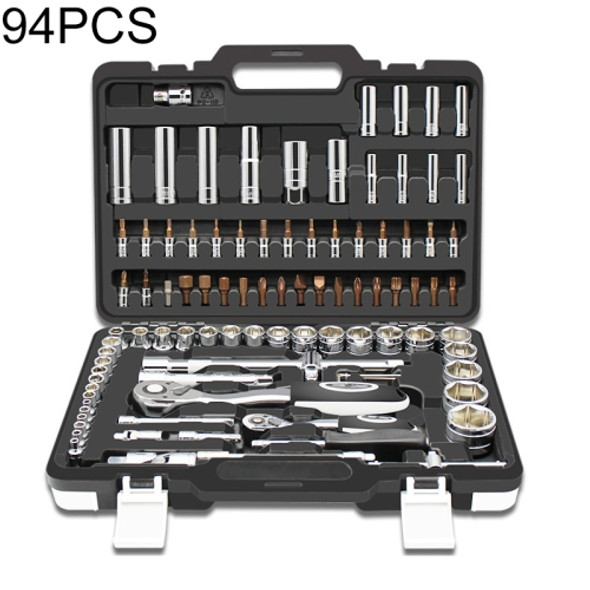 94 PCS  Ratchet Wrench Set Car Repair Combination Hardware Toolbox