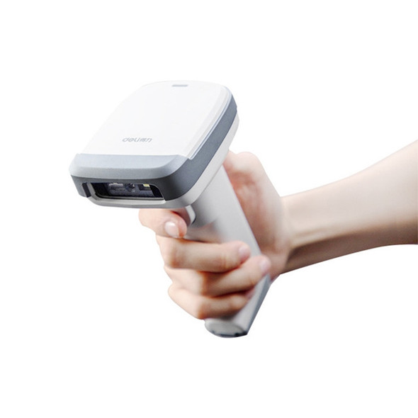 Deli 14952 Supermarket Cashier One-Dimensional QR Code Scanning Gun, Model: White Wired