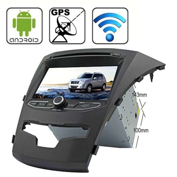 Rungrace 7.0 inch Android 4.2 Multi-Touch Capacitive Screen In-Dash Car DVD Player for Ssangyong Korando with WiFi / GPS / RDS / IPOD / Bluetooth