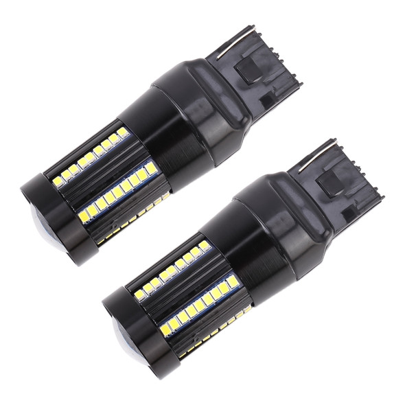 2 PCS T20 / 7443  DC9-16V / 8.2W(H) 2.7W(L) / 6000K / 655LM Car Auto Brake Lights 66LEDs SMD-2016 Lamps